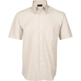 Stone Brushed Cotton Twill Lounge Short Sleeve Mens